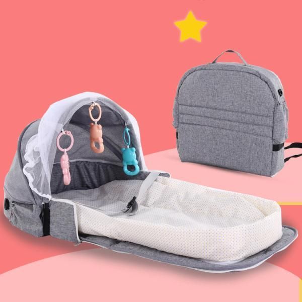 【最大2000円まとめクーポン利用可】ベビーベッド 出産祝い 蚊帳付き 夏用 折り畳み ベビークッション 新生児 赤ちゃん 転落防止 ベビー用寝具 安心快適 洗える 取り外し