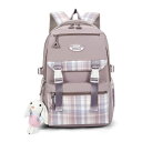 【GW限定15%OFFクーポン有】キッズ リュック 女の子 バックパック キッズリュック 軽量 大きめ 小学生 チェストベルト チェック柄 大容量 通園バッグ ...