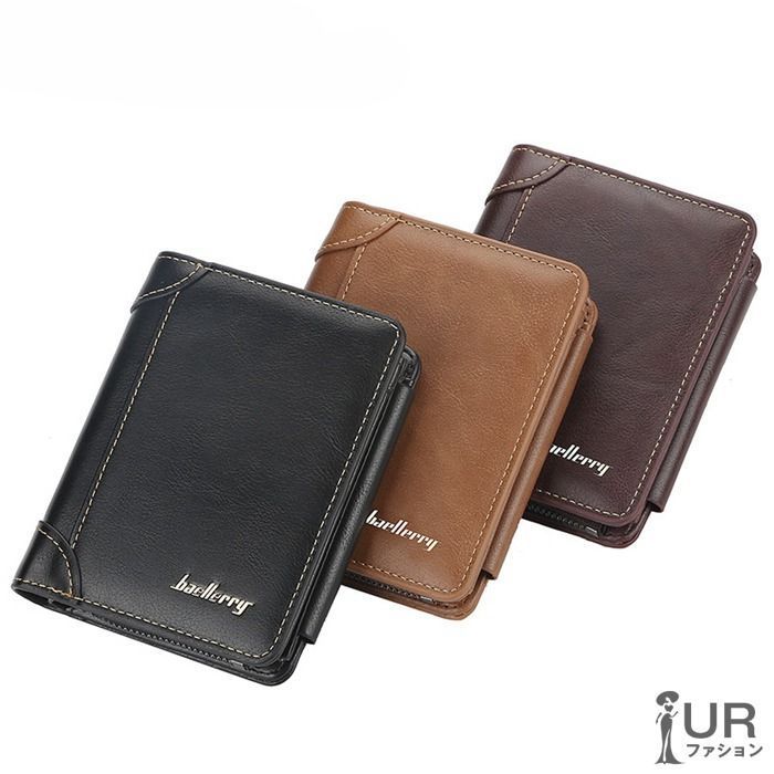 【GW限定15%OFFクーポン有】財布 メンズ 縦型 三つ折り ウォレット 3つ折り財布 折り財布 カードがたくさん入る カード収納 札入れ 小銭入れ レザー かっこいい おしゃれ プレゼント