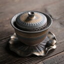 【最大2000円OFFクーポン有】茶具 軽量 コンパクト 茶焼き三才ガンバン 日本製 器具 陶器 茶道具 茶壺 茶杯 おしゃれ 茶器 柴焼き 茶碗 セット ギフ...