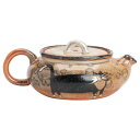 【最大2000円OFFクーポン有】陶器 茶壺 ミニサイズ しの猫 シノネコ 球孔フィルター 手書き ヴィンテージ おしゃれ 茶道具 陶磁器 日本製 セラミック