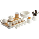 【GW限定15%OFFクーポン有】茶具 セット 家庭用 白磁 茶ポット 茶碗 茶カップ 茶盤 功夫茶具 高級 ギフト 伝統的 日本茶 おもてなし 茶道用品