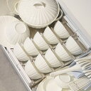 陶器 食器 セット 釉下彩 白色 磁器 スタイリッシュ 高級感 家庭用 結婚祝い ギフト デザイン 風景 調和