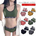 【最大15%OFFお買い物マラソン限定】ブラ 女の子 ファーストブラ ジュニア向け スポーツブラ ショーツ セット 上下セット カップ付き 子供用 インナー 肌着 綿 学生 中学生 高校生 アンダーウェア 下着