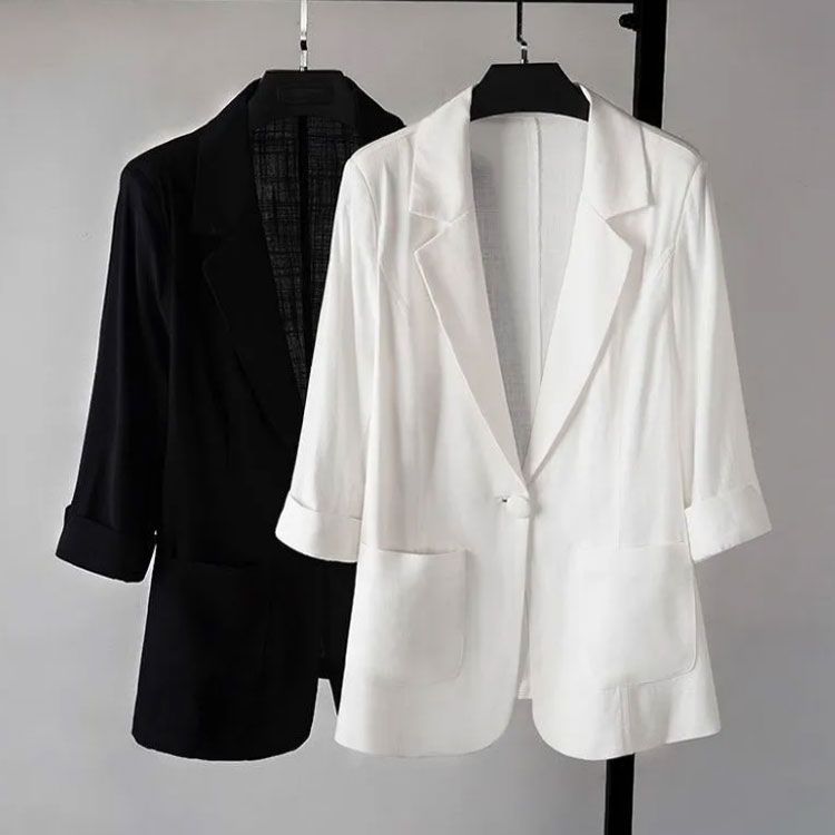 【最大21％OFF夏セールまとめクーポン有】ジャケット サマー アウター レディース 夏 UV ロングカットソー 綿混 綿麻混 七分袖 オフィス カジュアル ビジネス 母 ママ 春 夏 秋