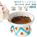 フードボウル 猫用 脚付き 傾斜 高さ 陶器 犬用 食器 餌入れ スタンド 食べやすい エサ入れ セラミック ペット食器 お皿 フードボール 餌皿(4)