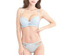 【GW限定15%OFFクーポン有】ブラジャーショーツセット Chica Hurra ブルー B70 レディース ブラ ショーツ 上下 セット 花柄 刺繍 女性 ...