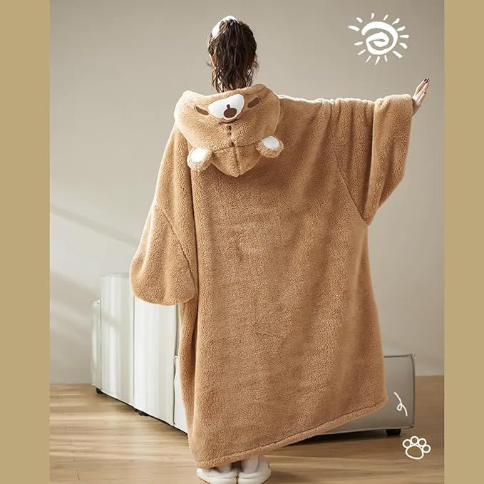 【まとめクーポン2000円最大利用可能】ルームウェア レディース パジャマ フード付き 防寒 クマ