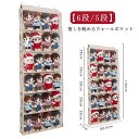 ぬいぐるみウォールポケット ぬいぐるみ 収納 ディスプレイ ウォールポケット 6段/5段 収納ケース 収納ボックス コレクションケース 壁掛け 吊り下げ収納 コレクション 推し活 収納ケース 透明窓付 gSl6411(2)