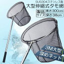 【最大2000円まとめクーポン利用可】タモ網 伸縮式 釣り用 3m 軽量