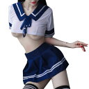 セーラー服コスプレ ミニスカート 3点セット XL
