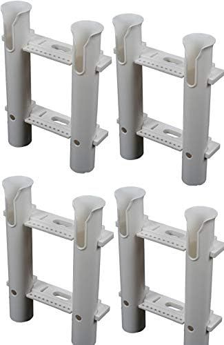 【最大21％OFF夏セールまとめクーポン有】ロッドホルダー 専用取付ボルトナット付 2連ロッド 4個セット