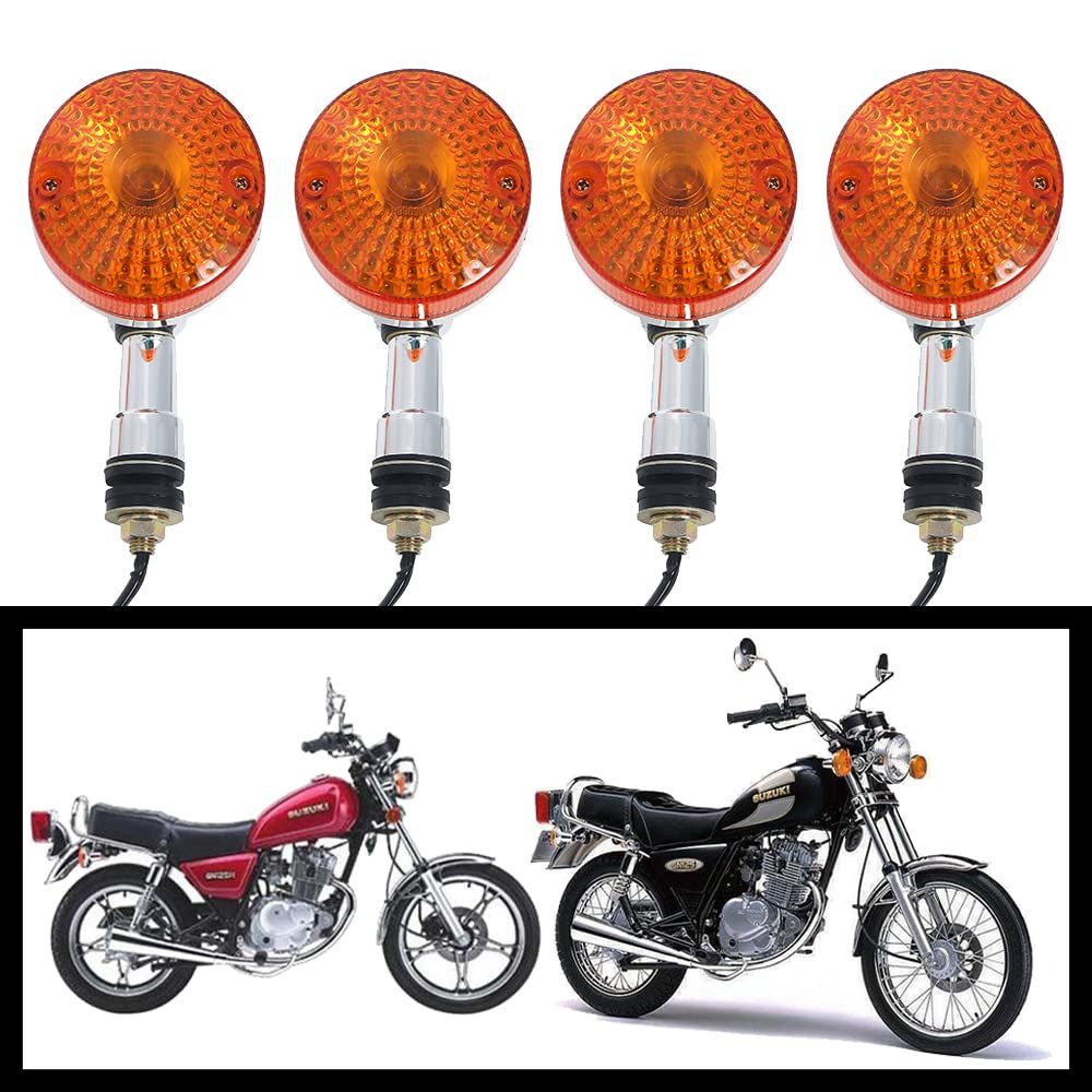 【最大21％OFF夏セールまとめクーポン有】バイクウインカー 汎用 ストリート アメリカン 丸型 4個セット