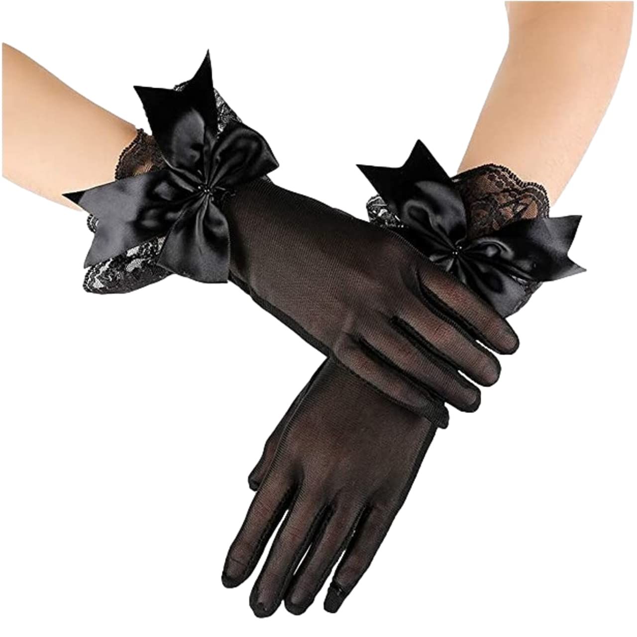 【全品11％OFF21日迄】ウエディンググローブ レディース 結婚式用 ブラック