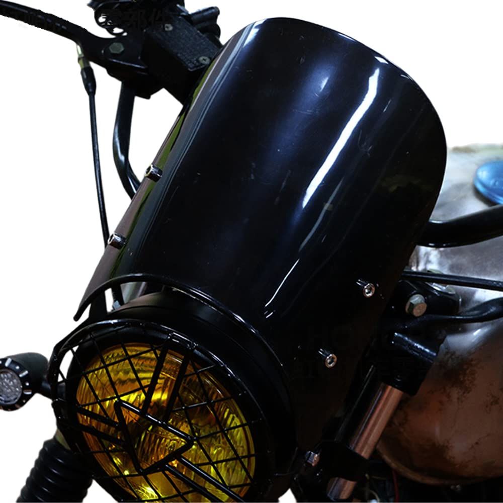 SS値引き＆最大2000円まとめクーポン！バイクスクリーン ウインド メーター バイザー 汎用 ブラック