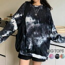 【最大2000円まとめクーポン利用可】カットソー レディース 長袖 プリント ゆったりサイズ(4)