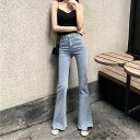 【P5倍&最大16%OFF】パンツ デニム ブーツカット レディース 韓国ファッション 細身 ストレッチ