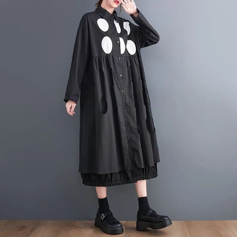 【最大15％OFFお買い物マラソン限定】ミディ ドレス ワンピース Aライン レイヤード ヘム ドット モチーフ ステージ 衣装 演出 衣装 個..