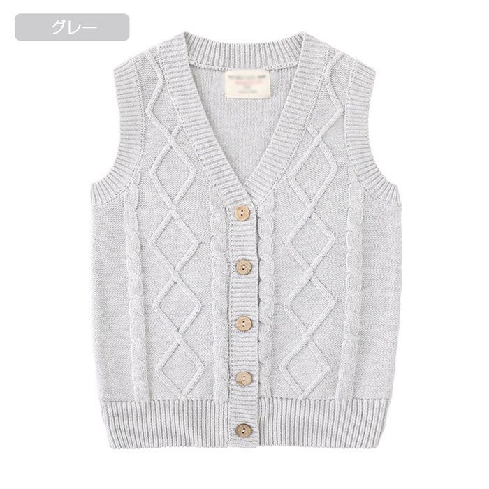 【最大21％OFF夏セールまとめクーポン有】ニットベスト 子供服 キッズ ベスト Vネック スクール