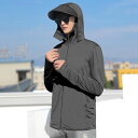【最大17%OFFお買い物マラソン限定】ラッシュガード メンズ トップス 長袖 カーディガン フード付き UVカット 紫外線対策 涼感 涼しい 薄手 軽量 夏 海 ゴルフ 旅行 自転車 シンプル