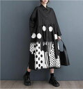 【最大15%OFFお買い物マラソン限定】レディース ワンピース ロング 大きいサイズ ドット 長袖 春 秋冬 新品
