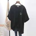 半袖 Tシャツ レディース シンプル ゆったり かわいい 黒 人気商品