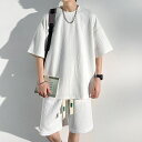 メンズ tシャツ ハーフパンツ セット 夏 カジュアル 涼しい シンプル ゆったり 大きいサイズ 父の日 敬老の日 プレゼント