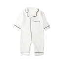ベビーパジャマ ロンパース ベビー服 新生児服 子供服 ルームウェア カバーオール 前開き 長袖 襟付き コットン 柔らかい ホワイト 80cm 春秋冬