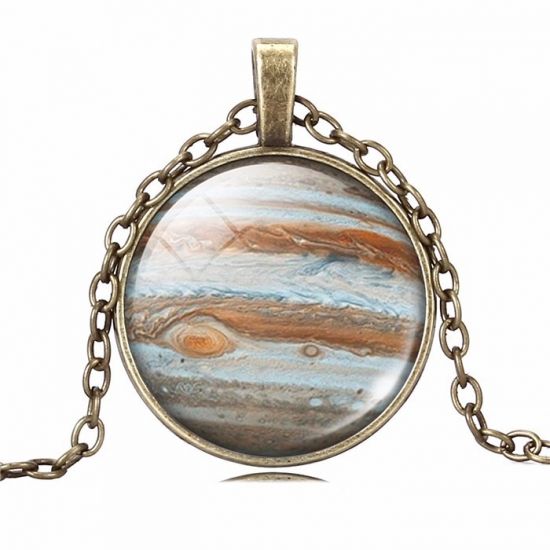 【P5倍UP&最大1000円OFFクーポン有】木星 ペンダント ネックレス 惑星 宇宙 天体 太陽系 ジュピター 丸..