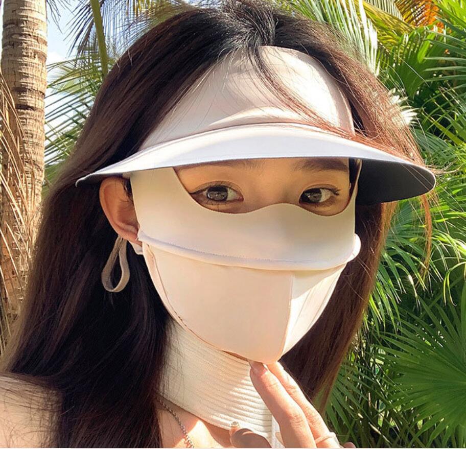 【P5&最大2000円OFFクーポン有】帽子 UVカット99% 日焼け防止 接触冷感 サンバイザー レディース キャップ UPF50+ マスク 紫外線 熱中症対策 夏 日よけ 農 配達 作業 フェイスカバー ネックカバー 4way 折りたたみ あご紐 つば広 スポーツ