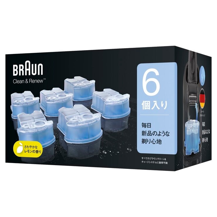 ブラウン 電気シェーバー用洗浄液 6個入　BRAUN CLEANING CART. 6PK