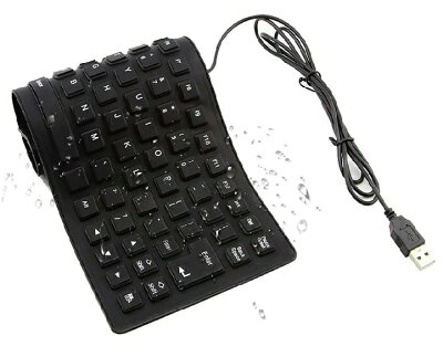 曲げられる キーボード USB有線 便利 85キー サイレント 防水 シリコン やわらかい 快適な感触 丸められる 持ち運びに便利 水で洗浄可能 静かなキーボード - Image 2