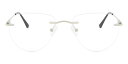 【正規品】【送料無料】SmartBuyコレクション Rimless Oval Silver SmartBuy Collection Harlem WM6509 C4 Fashion Unisex Eyeglasses【海外通販】(4)