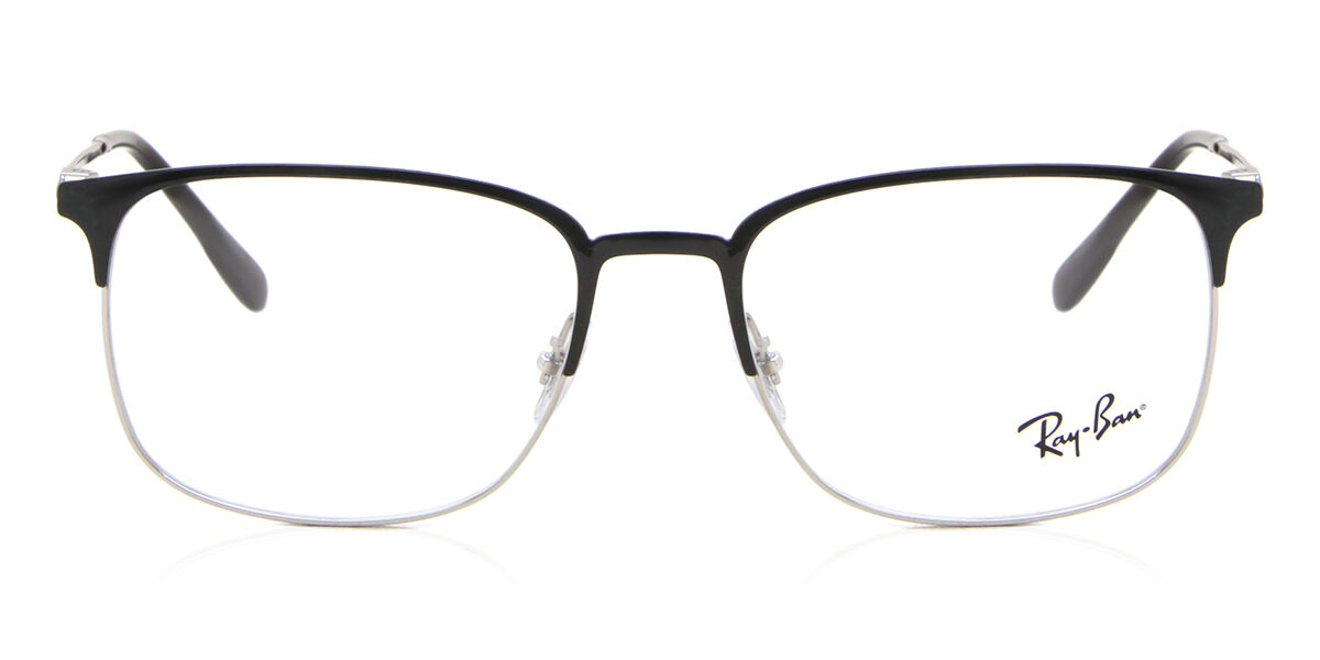 レイバン Ray-Ban RX6494 Asian Fit 2861 Full rim フルリム シルバーにブラック Men メンズ 男性用 Eyeglasses メガネ 眼鏡 めがね フレーム 伊達メガネ 正規品 新品 海外通販