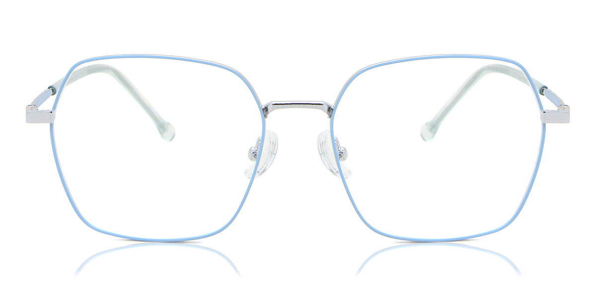 【正規品】【送料無料】SmartBuyコレクション Full Rim Square Light Blue Grey SmartBuy Collection Kluane L124E Fashion Unisex Eyeglasses【海外通販】