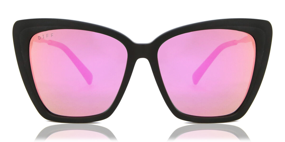 【正規品】【送料無料】DIFF DIFF Becky ii Polarized matte black+pink mirror polarized lens New Women Sunglasses【海外通販】