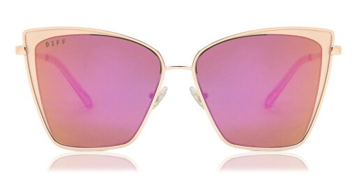 【正規品】【送料無料】DIFF DIFF Becky rose gold+pink mirror lens New Women Sunglasses【海外通販】 【正規品】【送料無料】DIFF DIFF Becky rose gold+pink mirror lens New Women Sunglasses【海外通販】