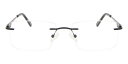 【正規品】【送料無料】SmartBuyコレクション Rimless Rectangle Black SmartBuy Collection Hendrix WM6504 C2 Fashion Unisex Eyeglasses【海外通販】(4)