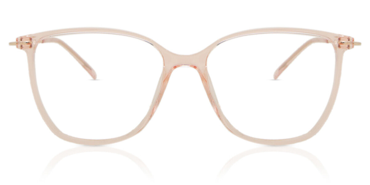 【正規品】【送料無料】SmartBuyコレクション Full Rim Square Transparent Pink SmartBuy Collection Posie JSV-282 013 Fashion Unisex Eyeglasses【海外通販】