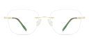 【正規品】【送料無料】SmartBuyコレクション Rimless Square Gold SmartBuy Collection Rhodon OPECO Z52 C2 Fashion Unisex Eyeglasses【海外通販】(4)