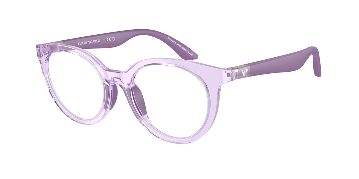 Sunglasses - エンポリオアルマーニ Emporio Armani EK3007F Kids Asian Fit 6143 Full rim フルリム シャイニー トランスペアレント パープル Kids キッズ Eyeglasses メガネ 眼鏡 めがね フレーム 伊達メガネ 【正規品】【新品】【海外通販】【送料無料】