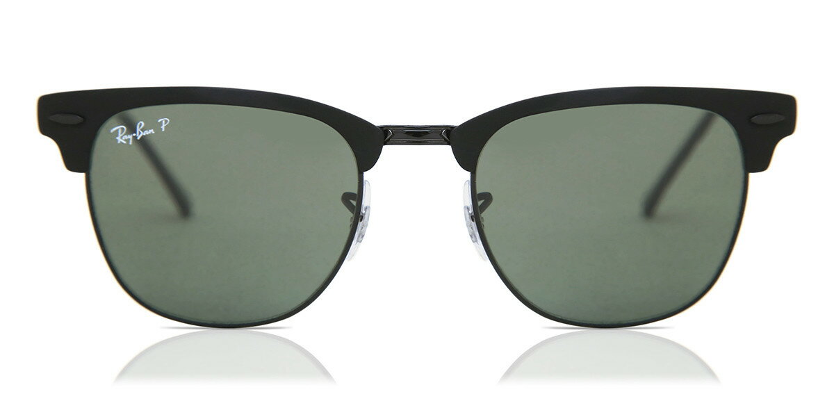 Ray Ban レイバン ユニセックス サングラス Ray-Ban RB3716 Clubmaster Metal Polarized 186/58 51 サイズ 正規品 安い ケース＆クロス付