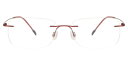 【正規品】【送料無料】SmartBuyコレクション Rimless Rectangle Red SmartBuy Collection Bethanana TTGV01 009 Fashion Unisex Eyeglasses【海外通販】(4)