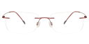 【正規品】【送料無料】SmartBuyコレクション Rimless Rectangle Red SmartBuy Collection Bethanana TTGV01 009 Fashion Unisex Eyeglasses【海外通販】