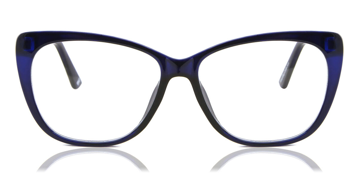 【正規品】【送料無料】SmartBuyコレクション Full Rim Cat Eye Frosted Blue SmartBuy Collection Sol CP114F Fashion Women Eyeglasses【海外通販】