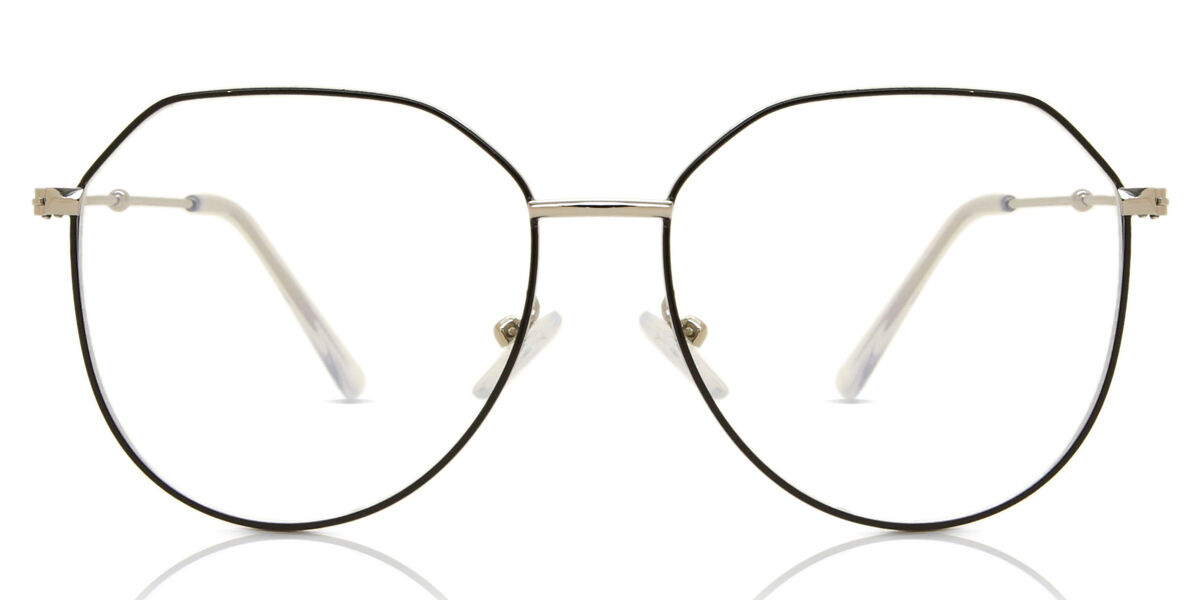 【正規品】【送料無料】SmartBuyコレクション Full Rim Oval Silver/Black SmartBuy Collection Denny X9815-4 C5 Fashion Unisex Eyeglasses【海外通販】