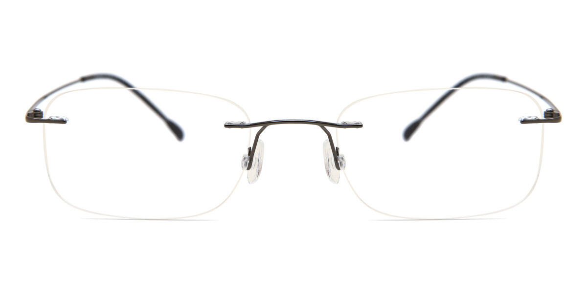 【正規品】【送料無料】SmartBuyコレクション Rimless Rectangle Black SmartBuy Collection Bethanana TTGV01 002 Fashion Unisex Eyeglasses【海外通販】