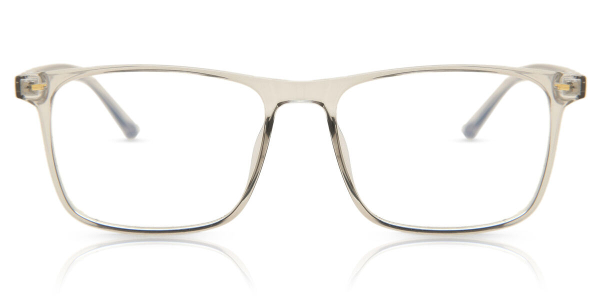 【正規品】【送料無料】SmartBuyコレクション Full Rim Square Transparent Light Grey SmartBuy Collection Deua 218262 C4 Fashion Unisex Eyeglasses【海外通販】