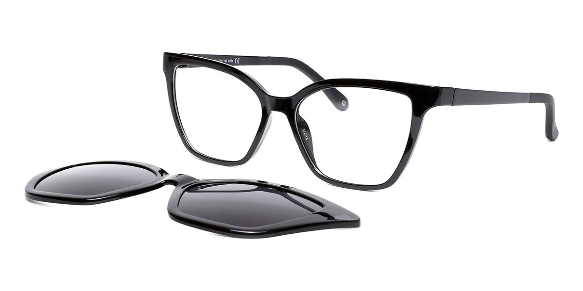 【正規品】【送料無料】SmartBuyコレクション Clip on Cat Eye Black SmartBuy Collection Florine With Clip-On Two Set JSV-274 002 Fashion Women Eyeglasses【海外通販】