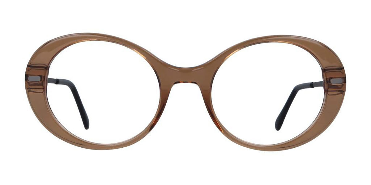 【正規品】【送料無料】SmartBuyコレクション Full Rim Oval Transparent Brown SmartBuy Collection Imani JSI-011 726 Fashion Women Eyeglasses【海外通販】